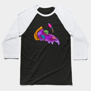 Outer Space Pizza Baseball T-Shirt